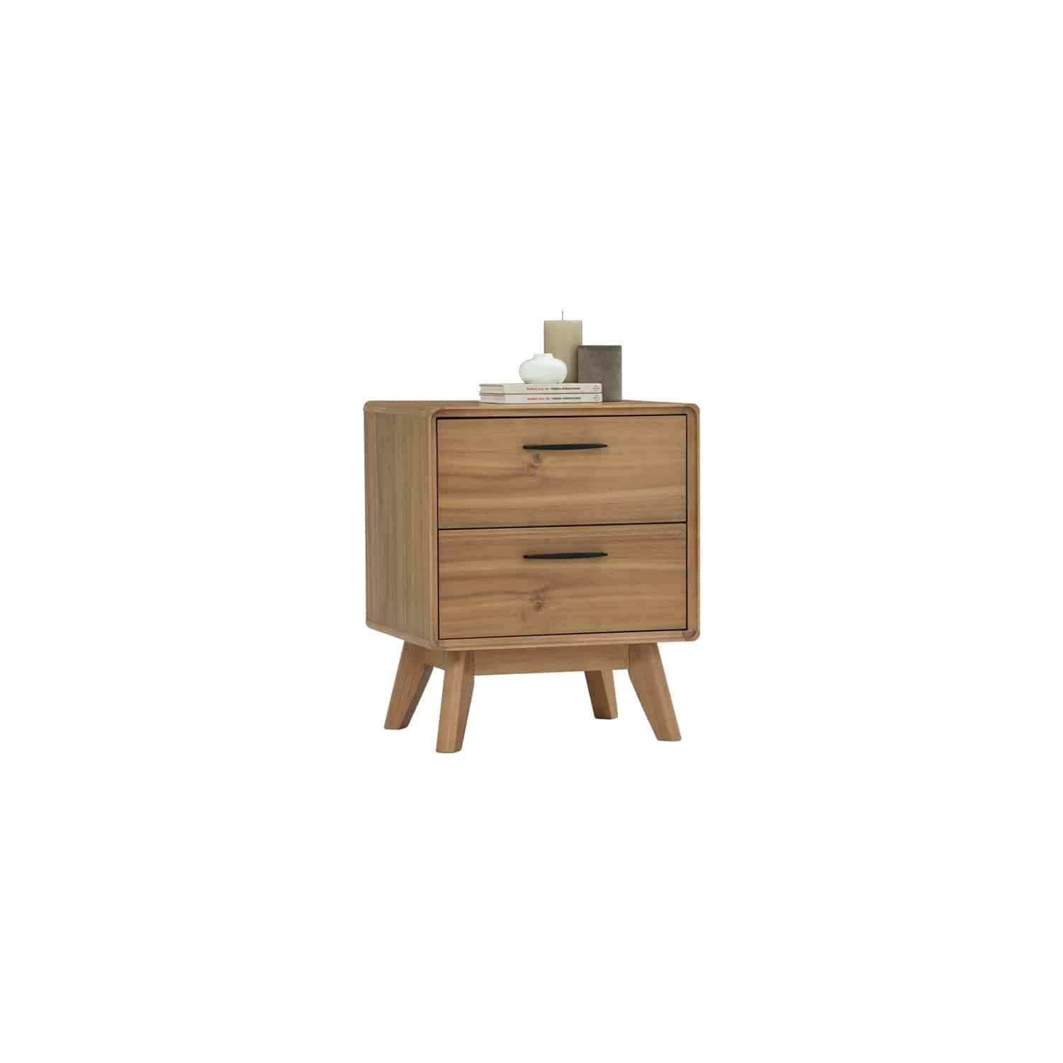 TORONTO BEDSIDE TABLE WITH 2 DRAWER 1802 - Image 4