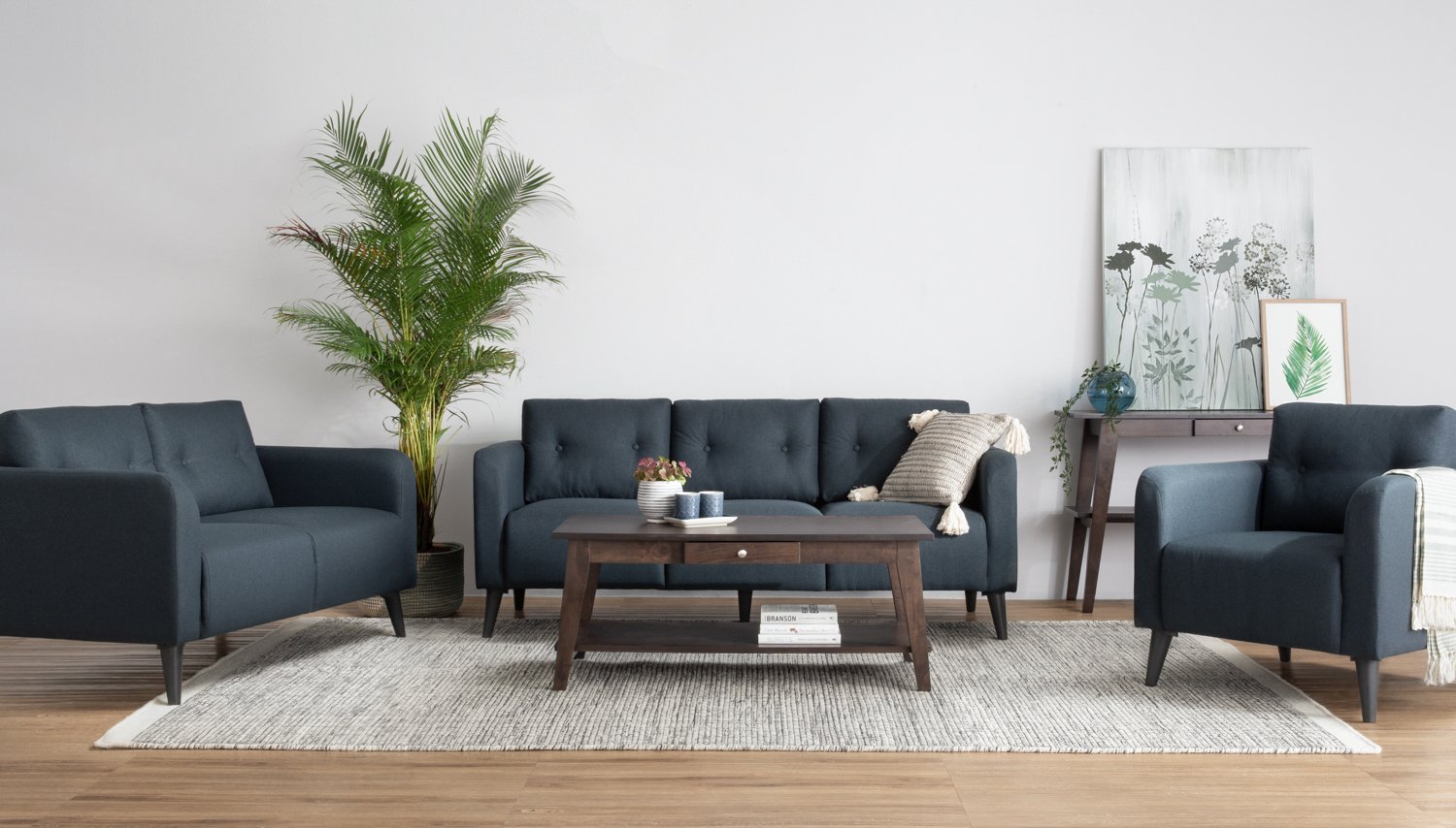 ALTO 3 SEATER SOFA BLACK/6367 - Image 4