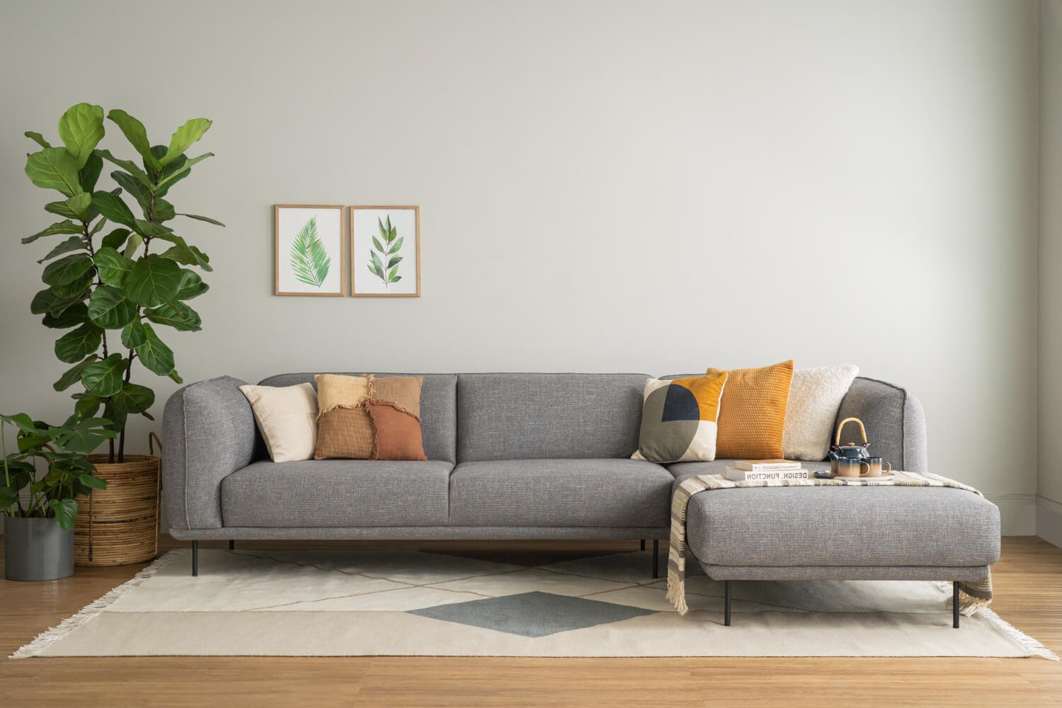 MIRA 3 SEATER WITH RIGHT CHAISE 802/6603 PEBBLE - Image 2