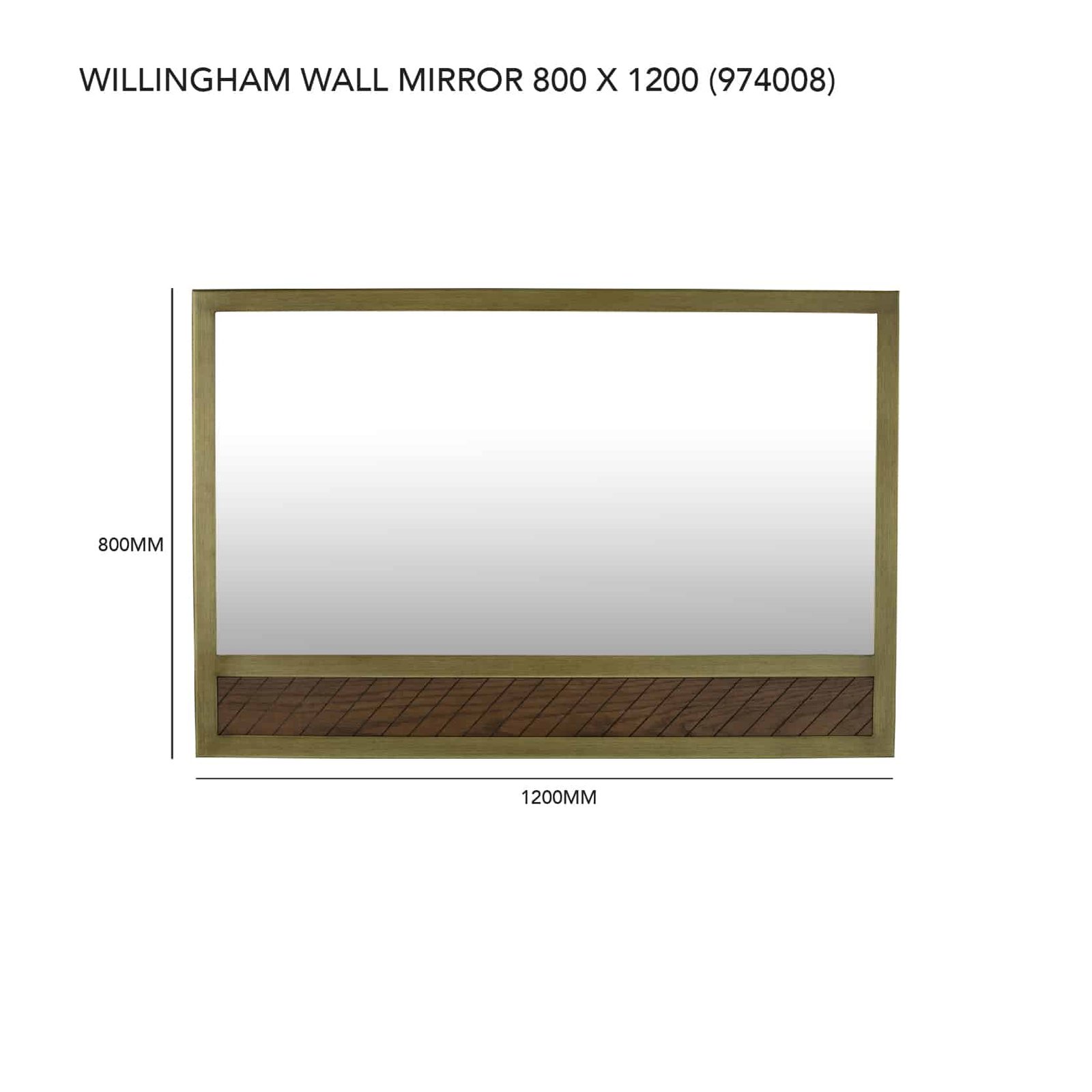 WILLINGHAM 1200X800 WALL MIRROR 823/1811 - Image 2